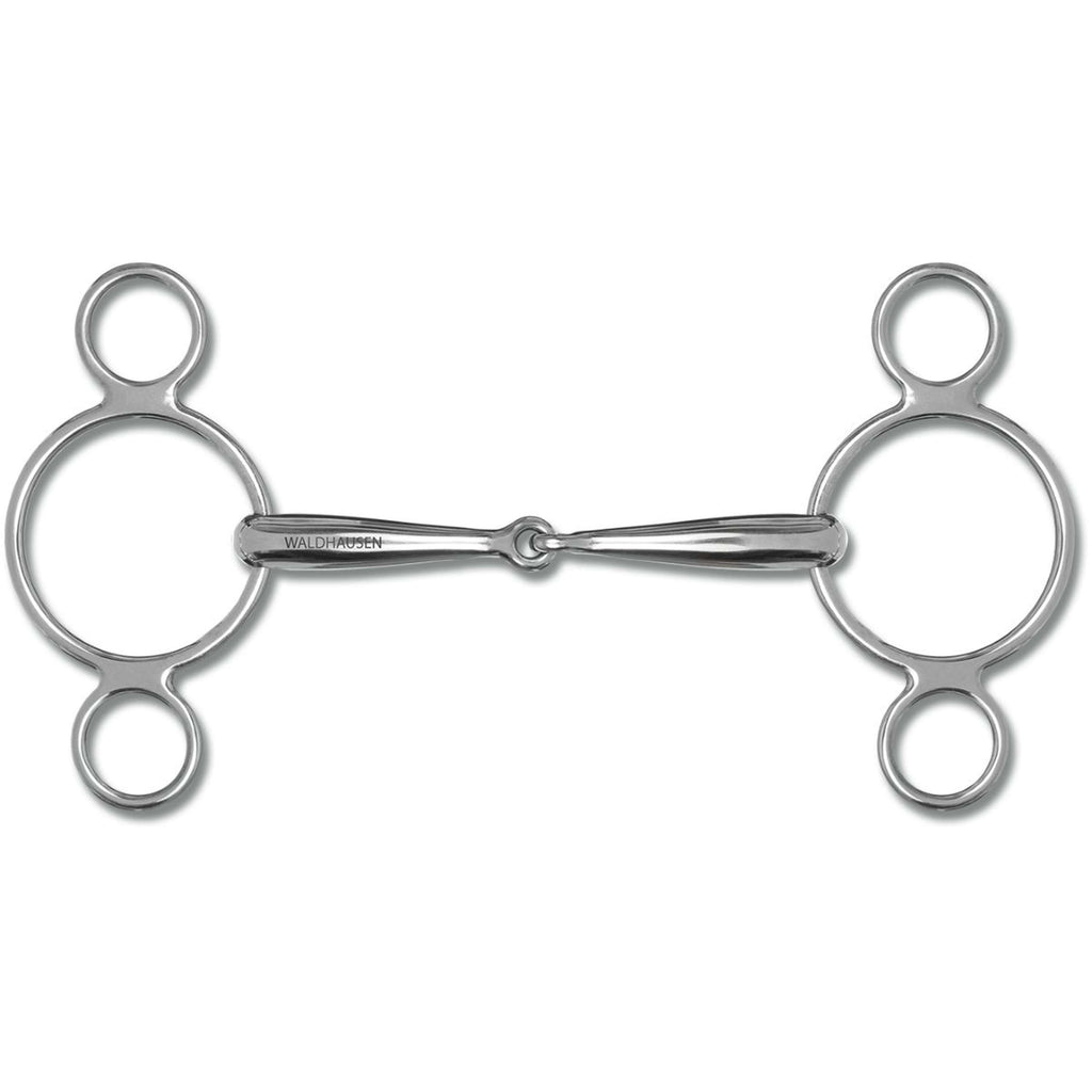 Wędzidło oliwkowe Waldhausen 16 mm, 3 pierścienie