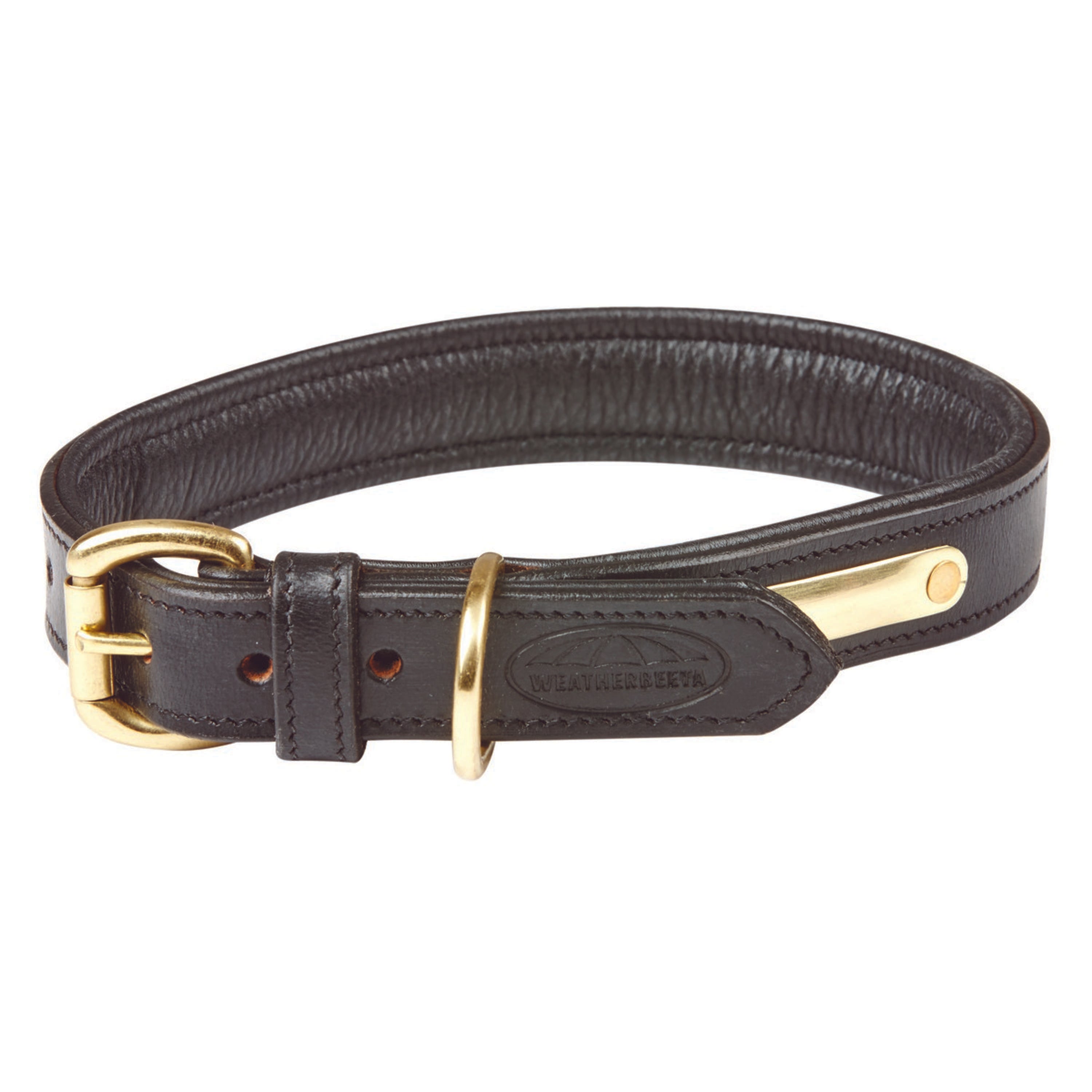 WeatherBeeta Dog Collar Padded Skóra Czarny