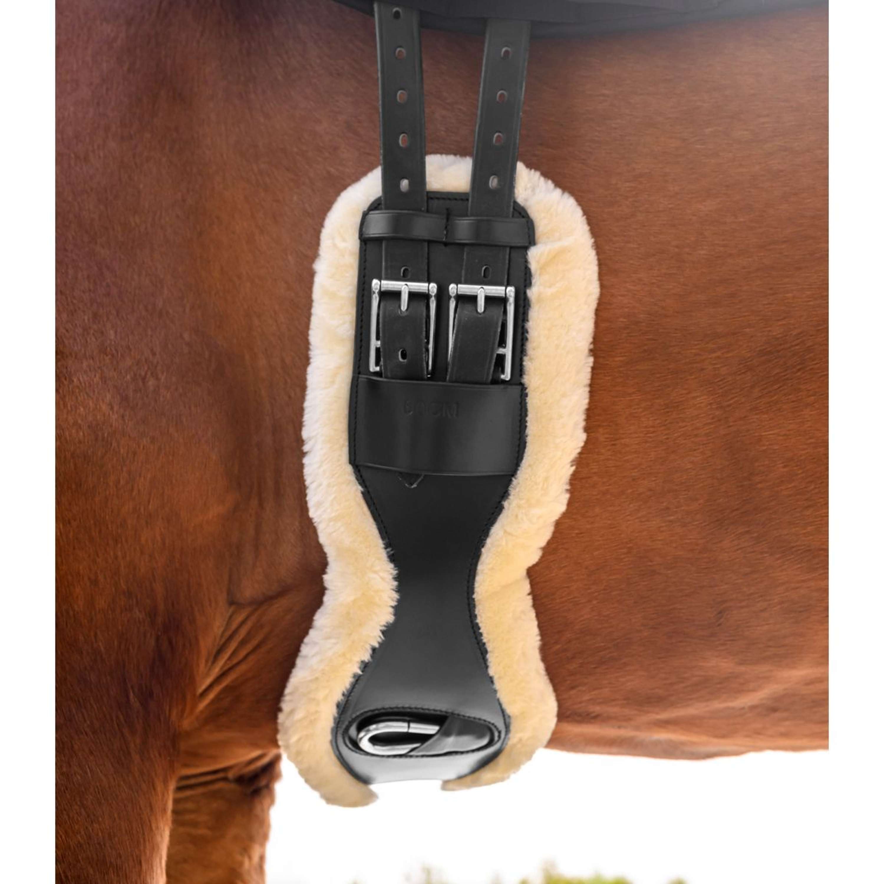 Waldhausen Popręg Leather ECO Wool Krótki Czarny
