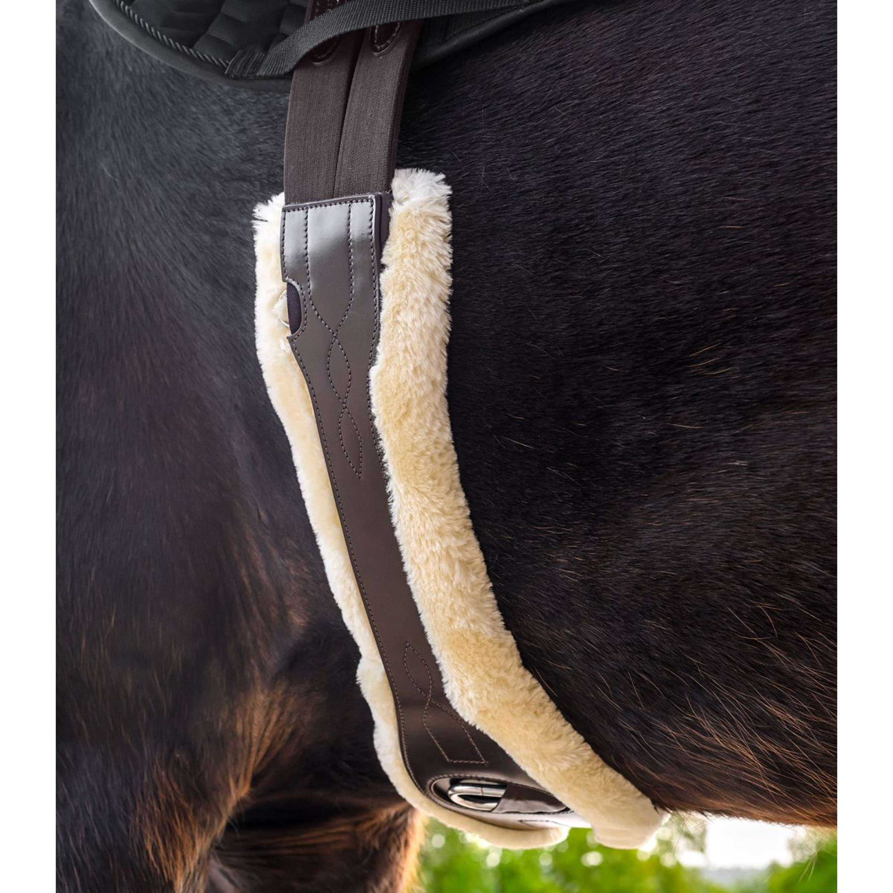 Waldhausen Popręg Leather ECO Wool Brązowy