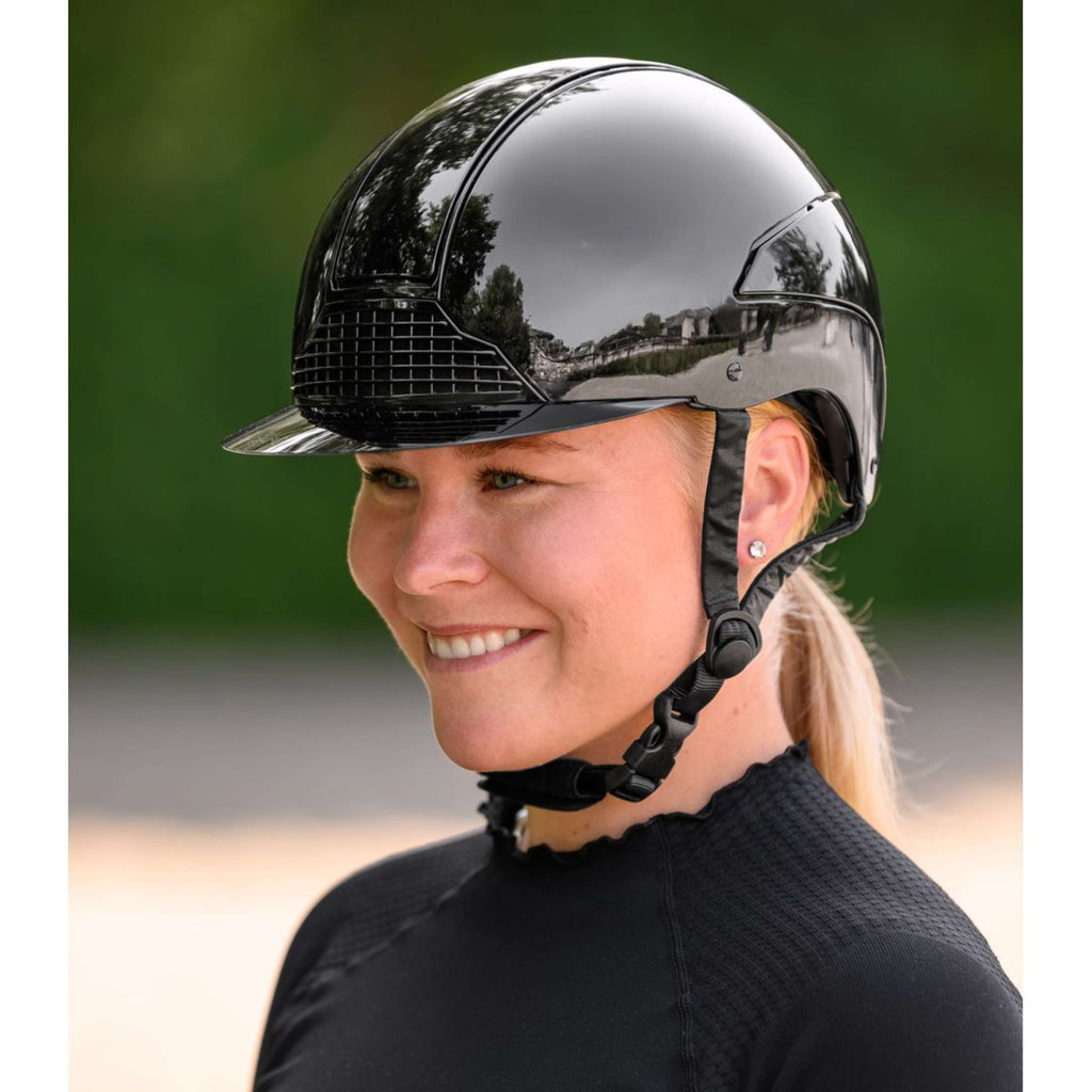 Kask jeździecki Swing H24 błyszczący czarny