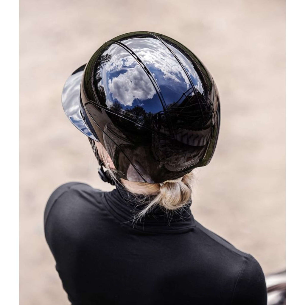 Kask jeździecki Swing H24 Lady Glossy czarny błyszczący