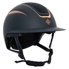 Imperial Riding Kask jeździecki IRHOlania Deluxe Big Visor granatowy/różowozłoty