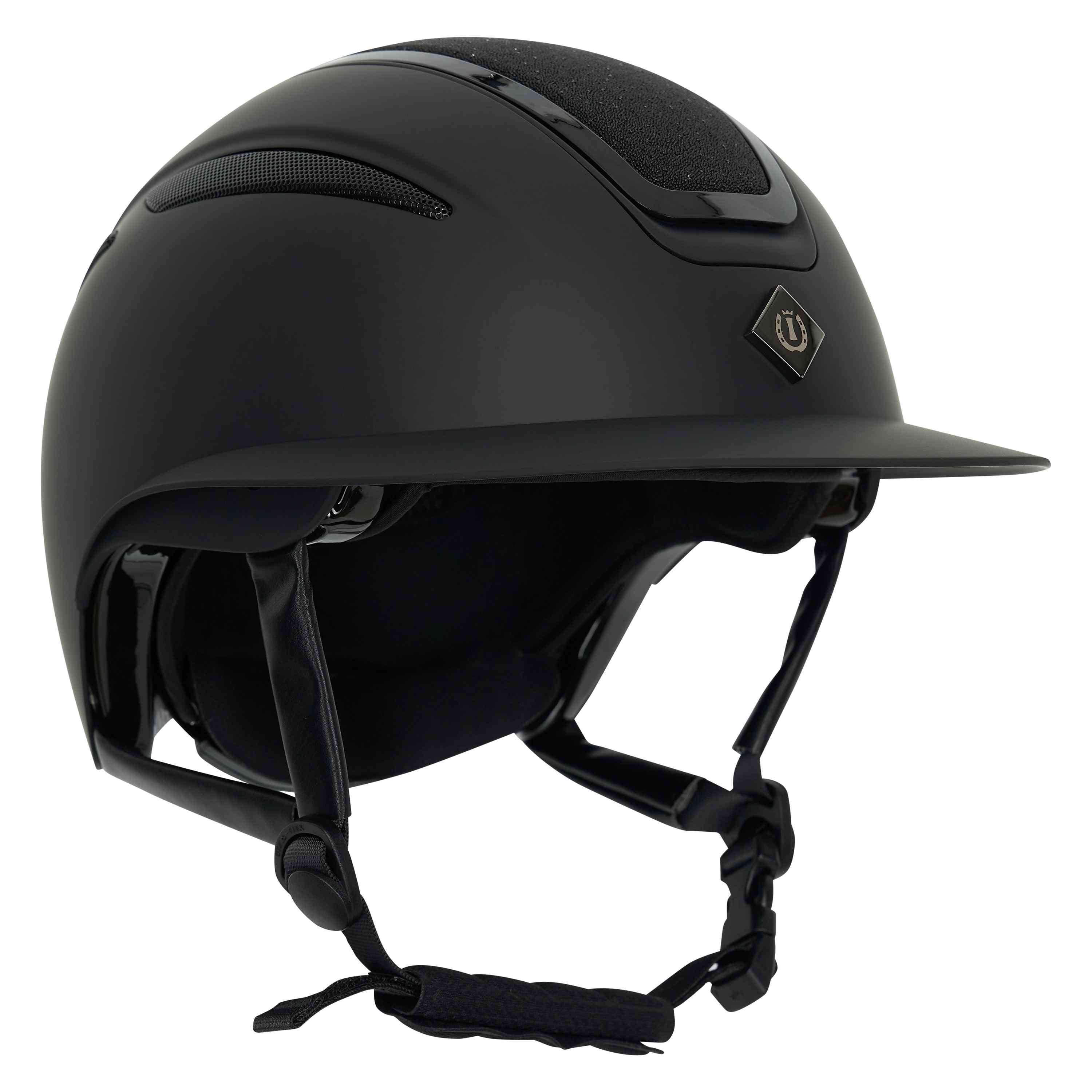 Imperial Riding Kask Jeździecki IRHOlania Deluxe Big Visor Czarny Brokatowy