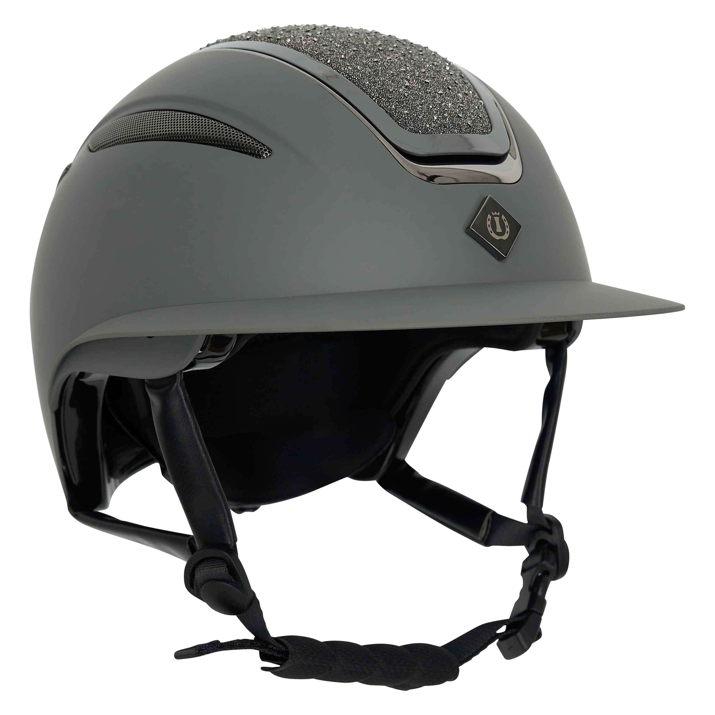 Imperial Riding Kask Jeździecki IRHOlania Deluxe Big Visor Szary