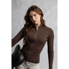 ANKY Bluza Z Kapturem I Zamkiem ATC262304 Chestnut