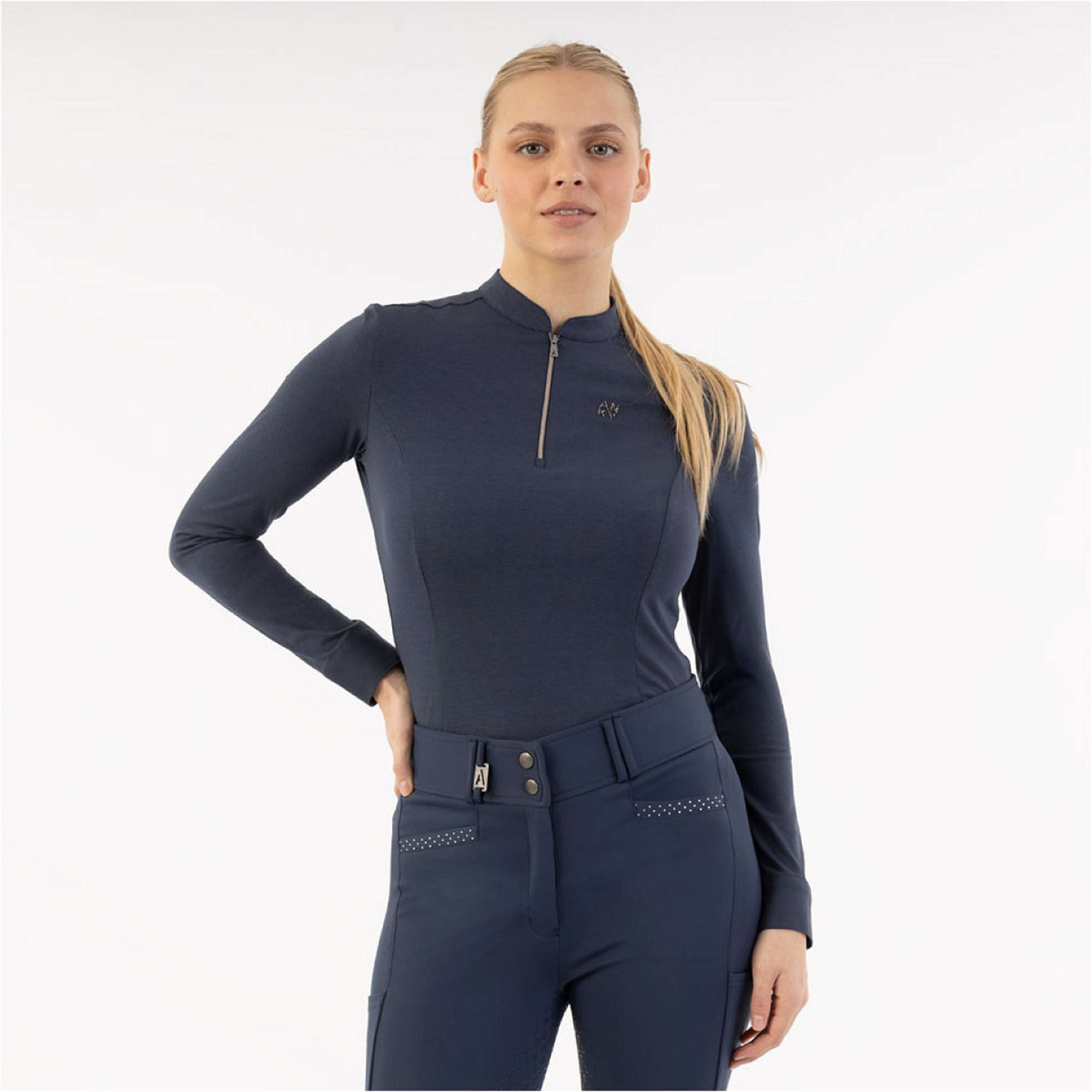 ANKY Koszulka Z Długim Rękawem Zip Up ATC261203 Mood Indygo