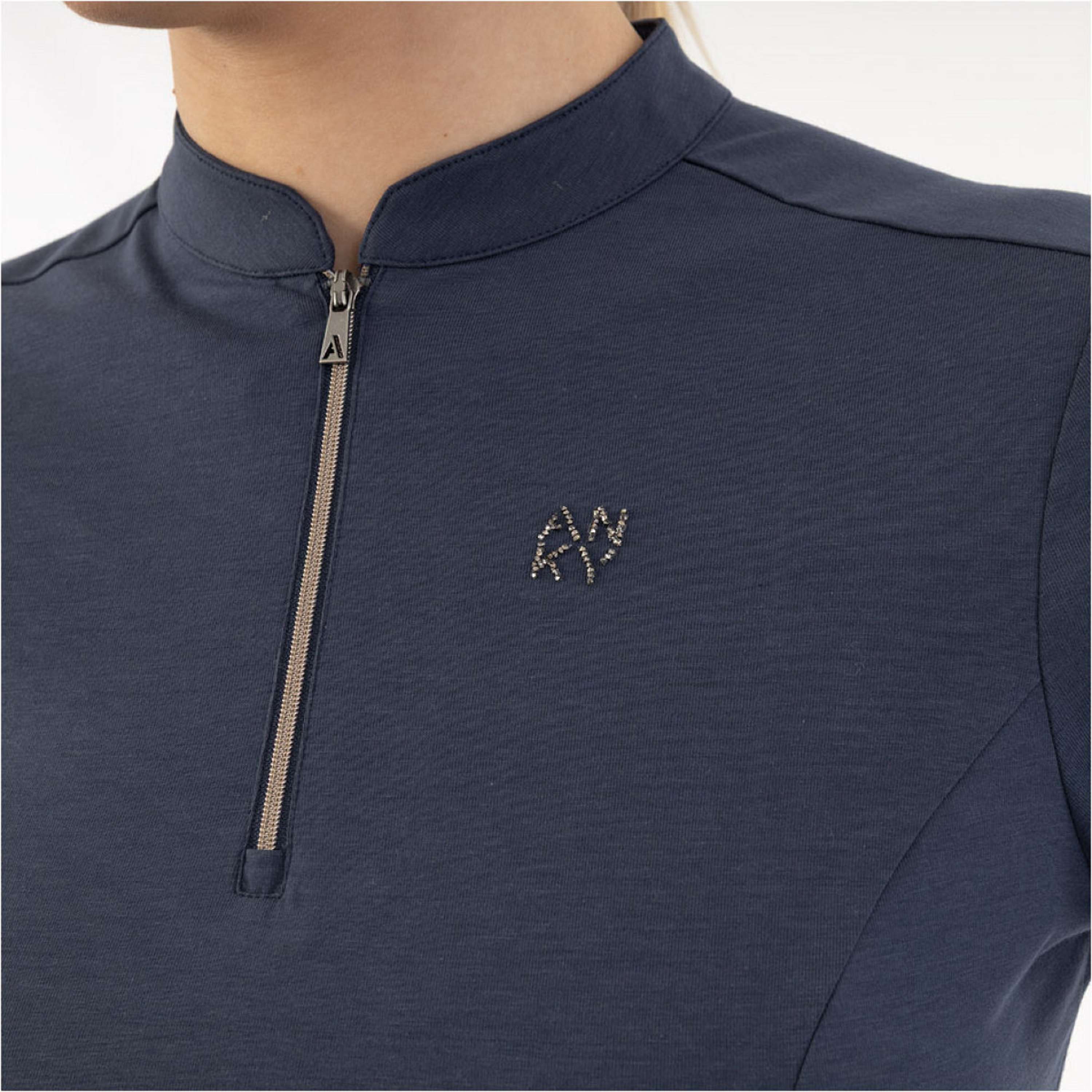ANKY Koszulka Z Długim Rękawem Zip Up ATC261203 Mood Indygo