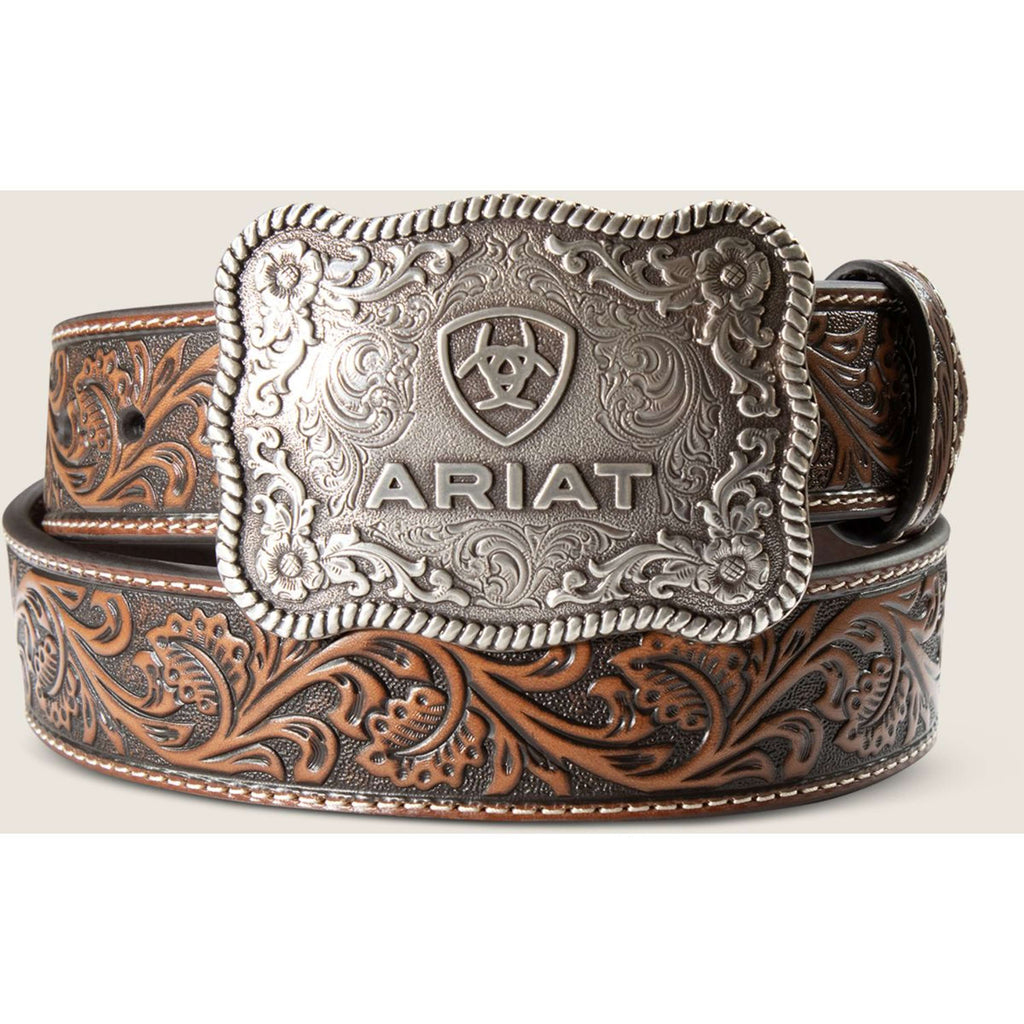 Pasek męski Ariat Cow Buckle czarny