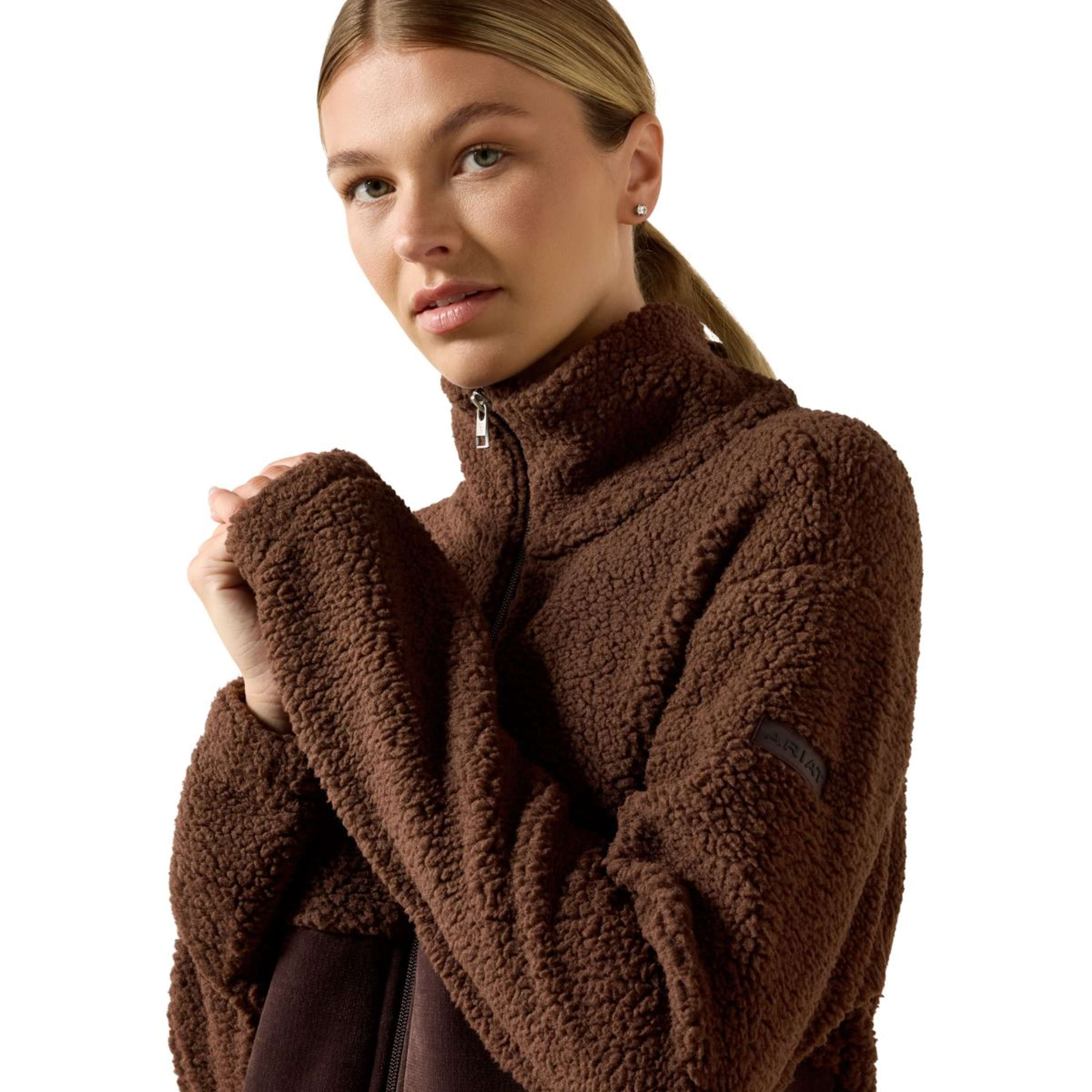 Ariat Bluza Z Kapturem I Zamkiem Laviolette Damski Chocolate Plum