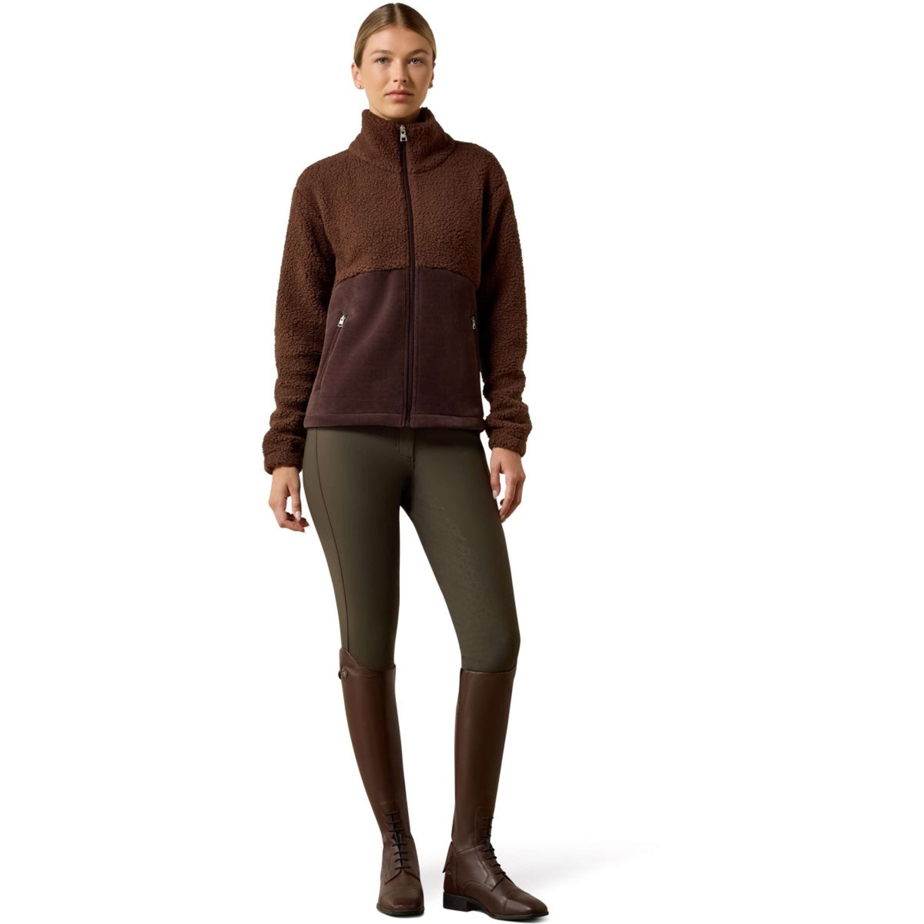 Ariat Bluza Z Kapturem I Zamkiem Laviolette Damski Chocolate Plum