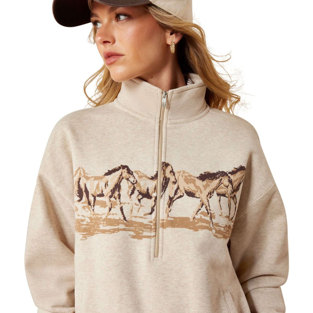 Ariat Sweter Running Wild Damski Owsiany