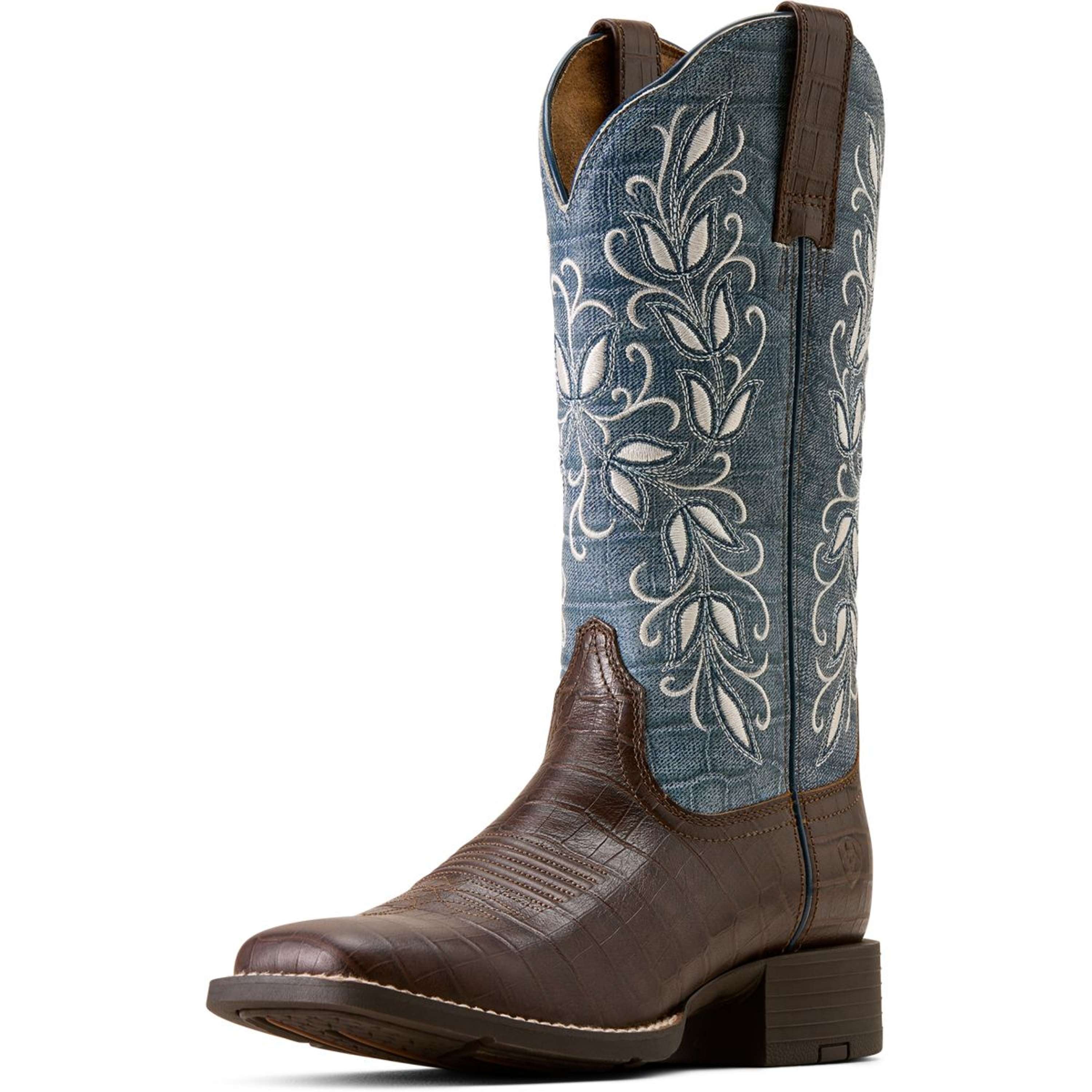Damskie kowbojki Ariat Round Up Holly Chocolate Croc