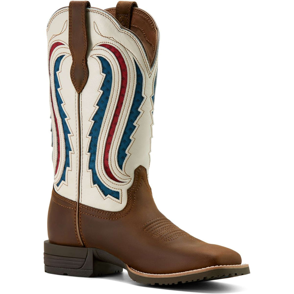 Ariat Kowbojki Hybrid Ranchwork Venttek Damski Distressed Brown/Crema