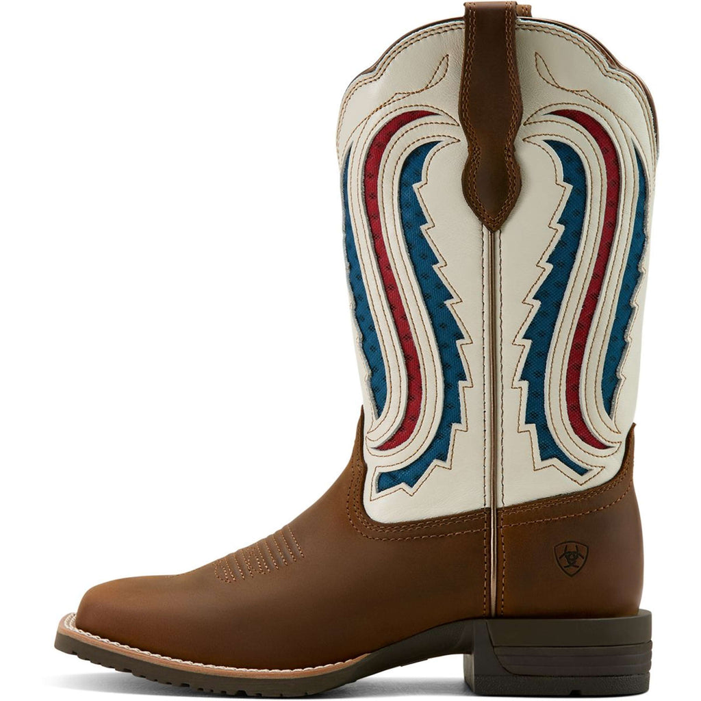 Ariat Kowbojki Hybrid Ranchwork Venttek Damski Distressed Brown/Crema