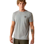 Ariat T Shirt Banner Badge Męski Szary