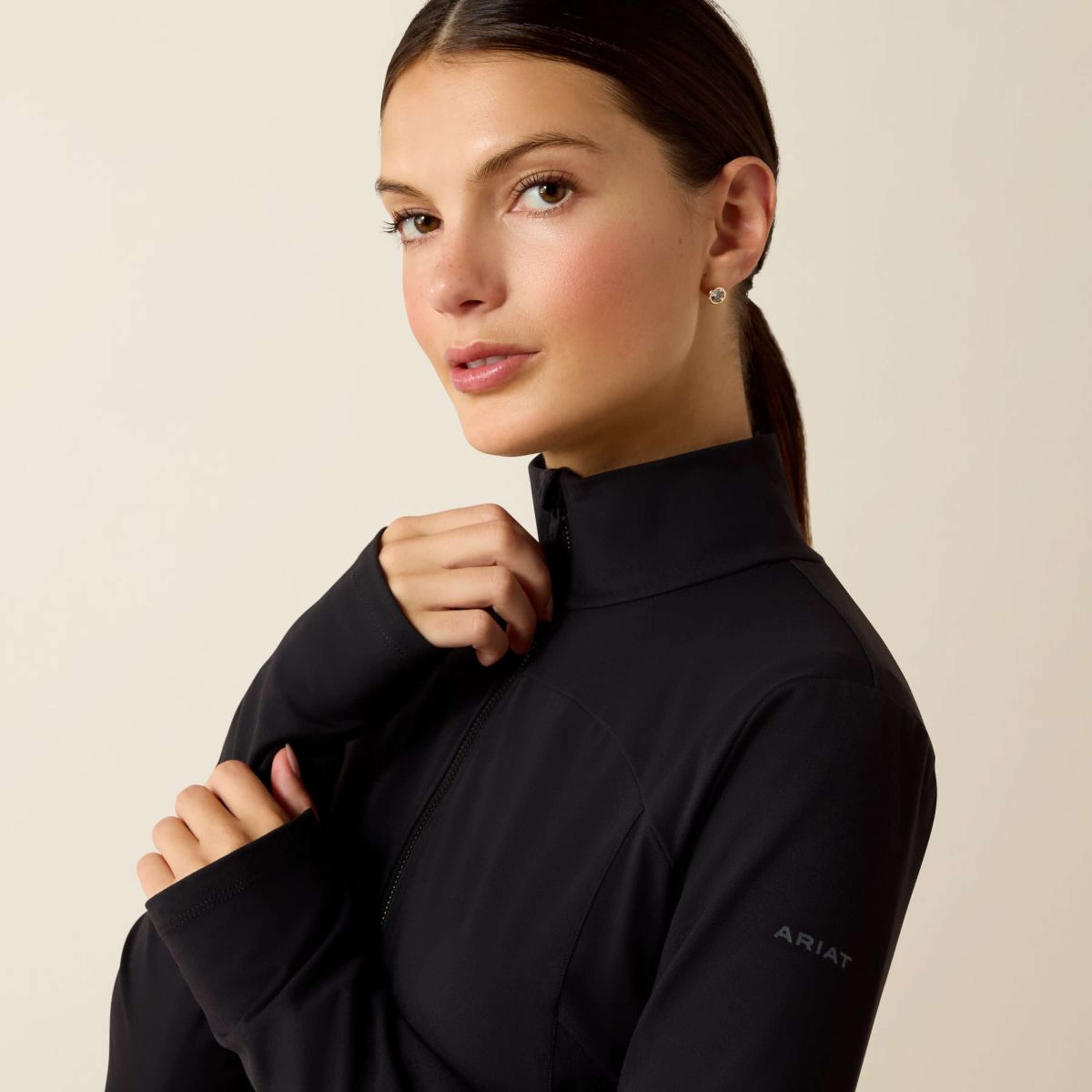 Ariat Bluza Z Kapturem I Zamkiem Solveil Full Zip Damski Czarny