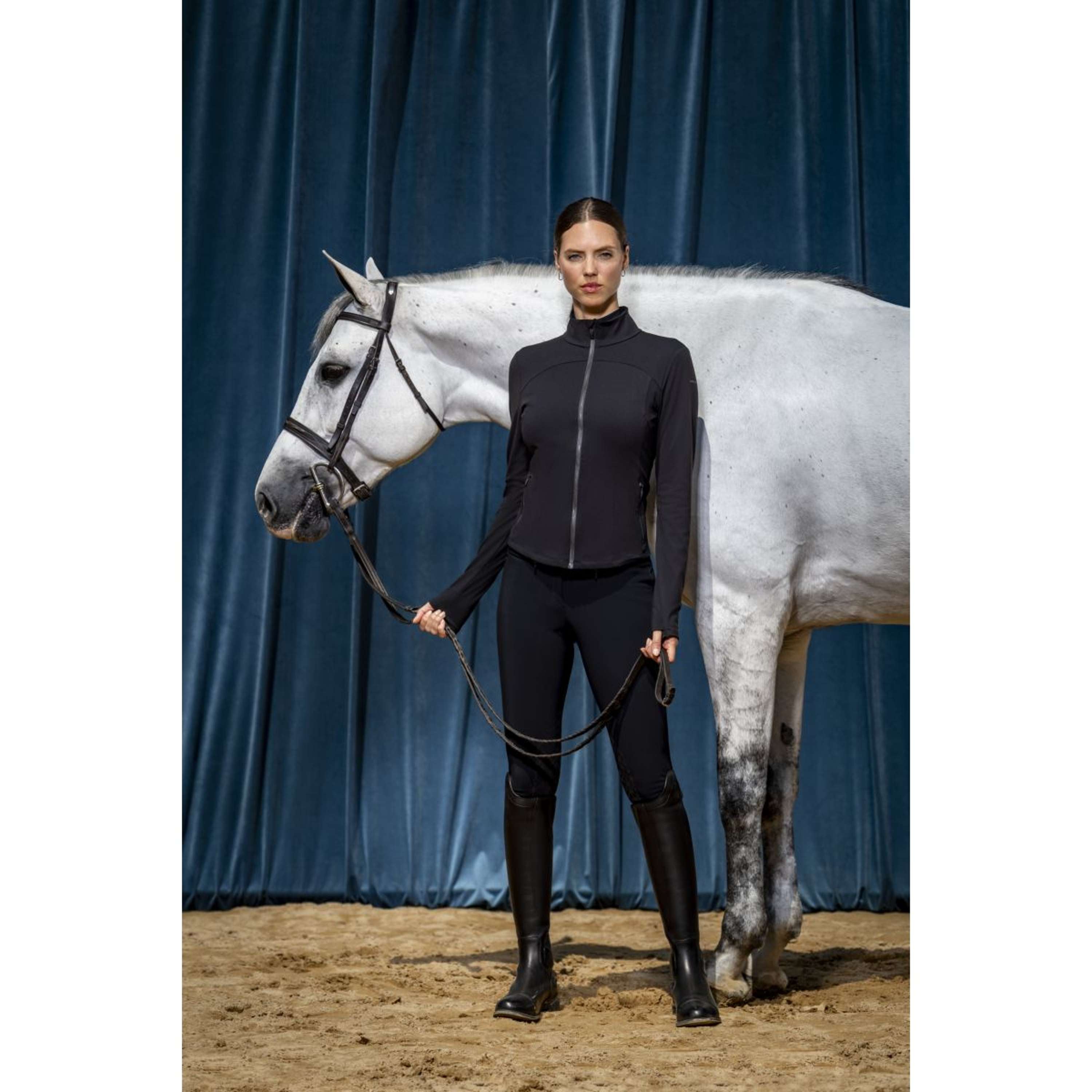 Ariat Bluza Z Kapturem I Zamkiem Solveil Full Zip Damski Czarny