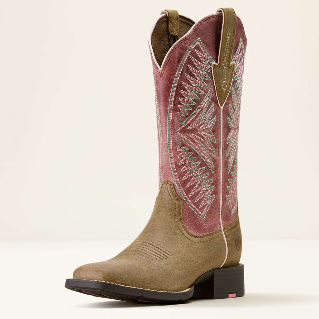 Kowbojki damskie Ariat Round Up Ruidoso Brown Bomber/Dusty Rose
