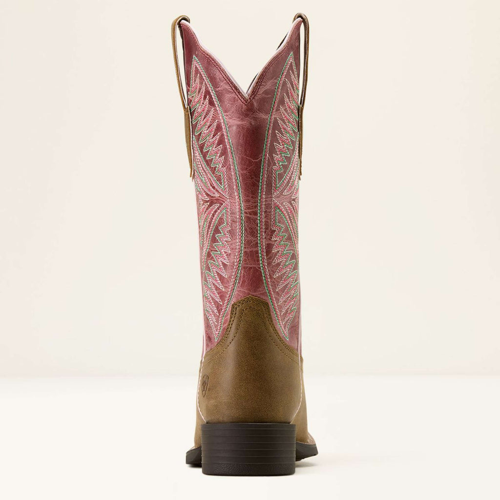 Kowbojki damskie Ariat Round Up Ruidoso Brown Bomber/Dusty Rose