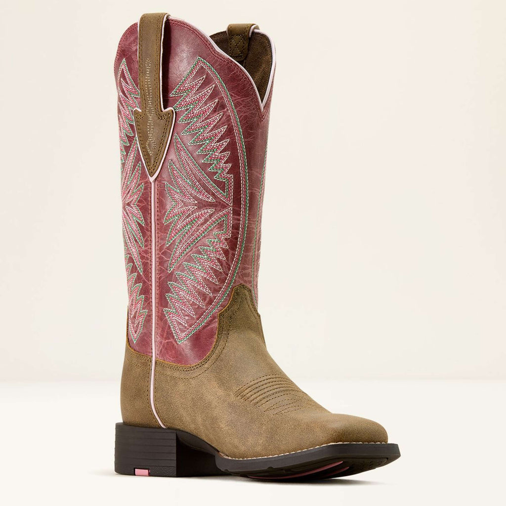Kowbojki damskie Ariat Round Up Ruidoso Brown Bomber/Dusty Rose