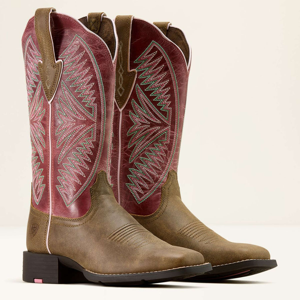 Kowbojki damskie Ariat Round Up Ruidoso Brown Bomber/Dusty Rose