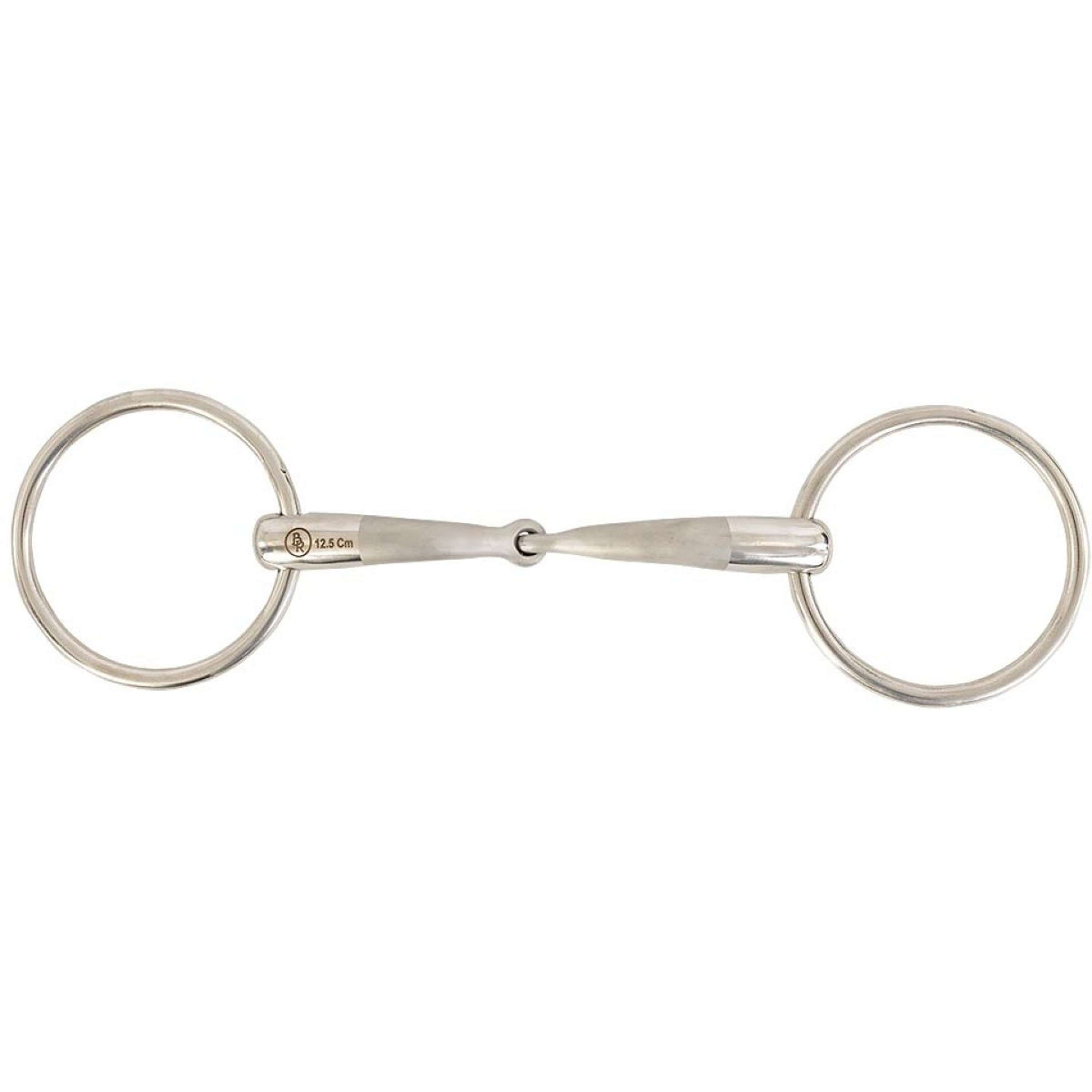 BR Wędzidło z ruchomymi kółkami Satin Sense Jednozłamowy 14mm