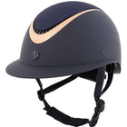 BR Kask jeździecki Theta Plus Painted Glitter granatowy/różowy
