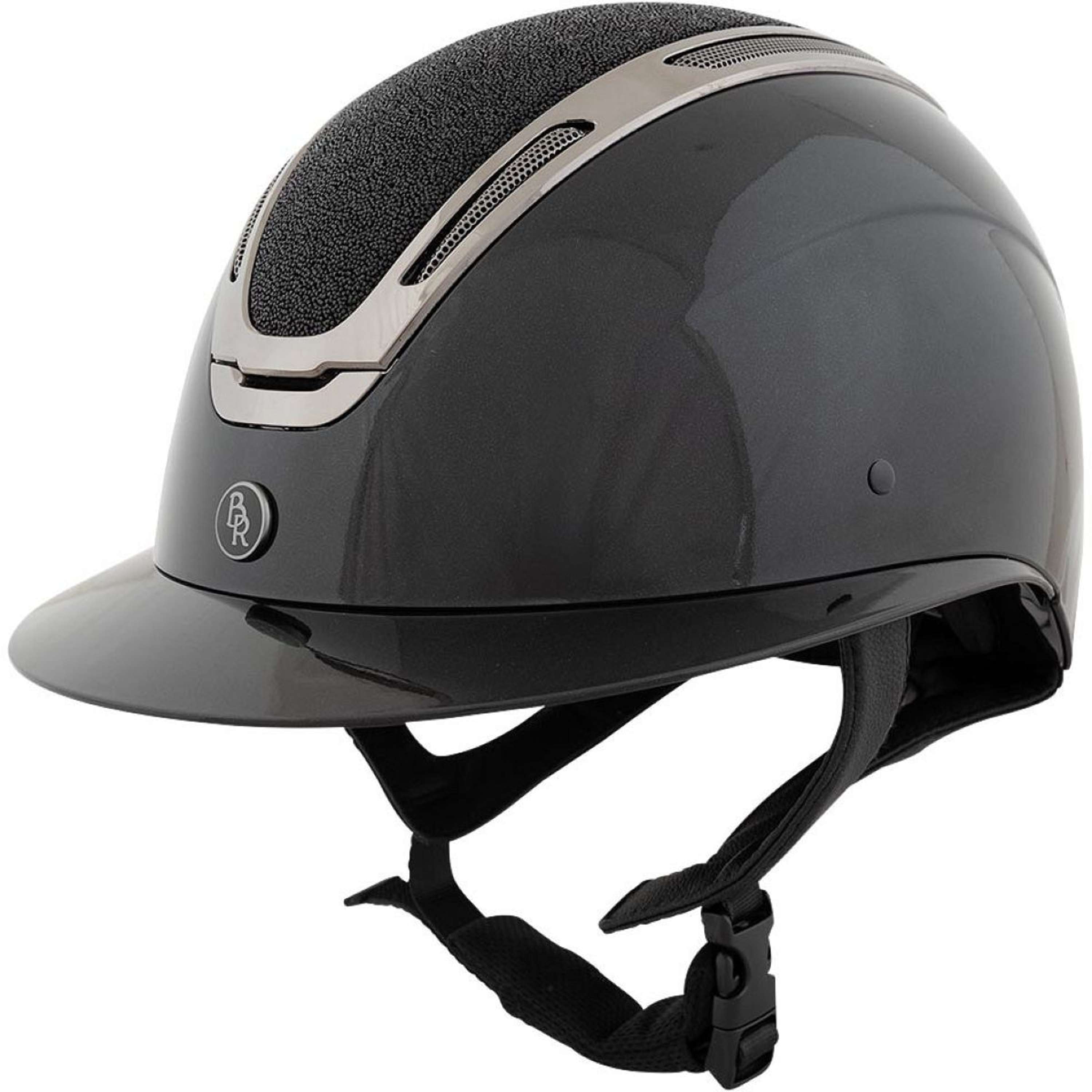BR Kask jeździecki Zeta Sparkling czarny/stalowoszary