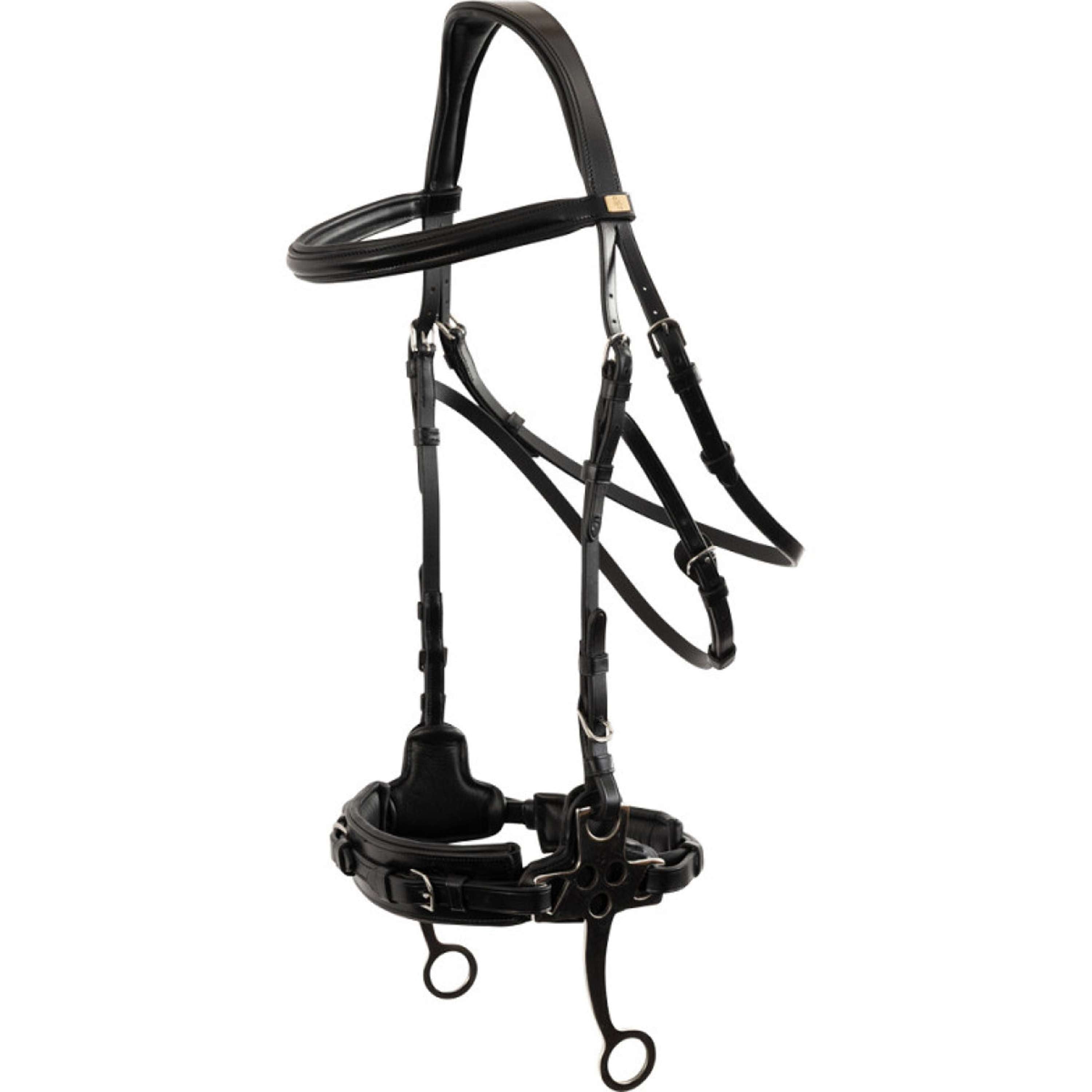 BR Hackamore Thornbury Czarny - Srebrny