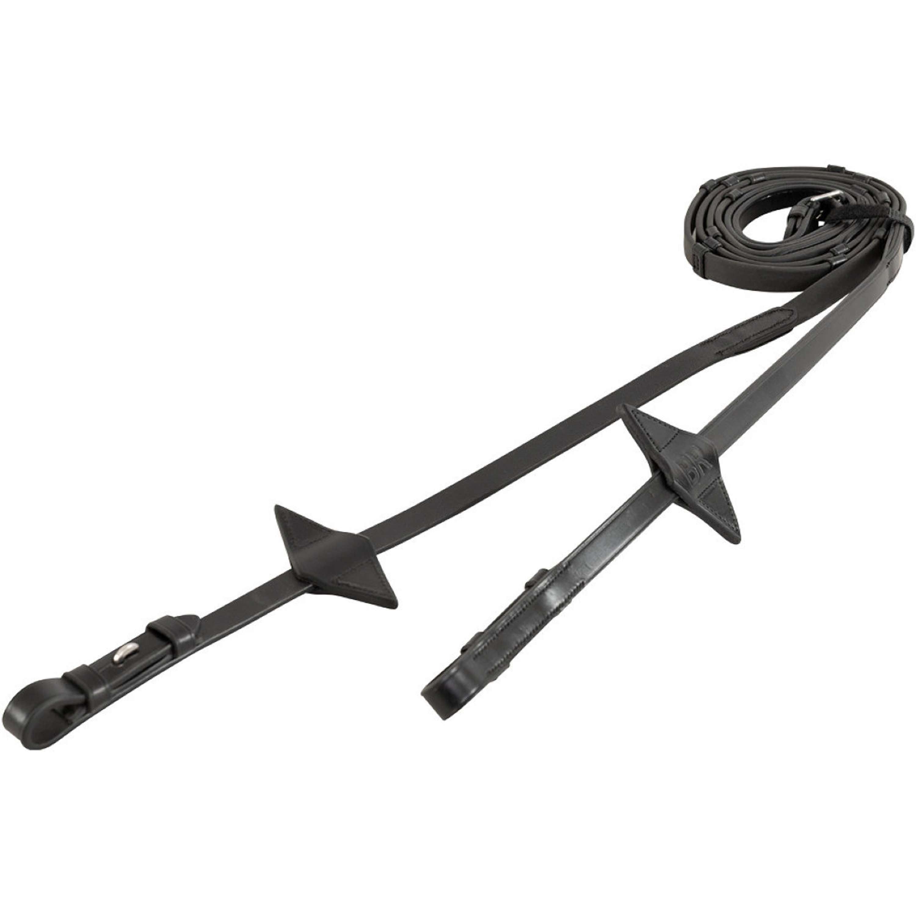 Wodze BR Biothane Cinderford Anti Slip czarne - srebrne