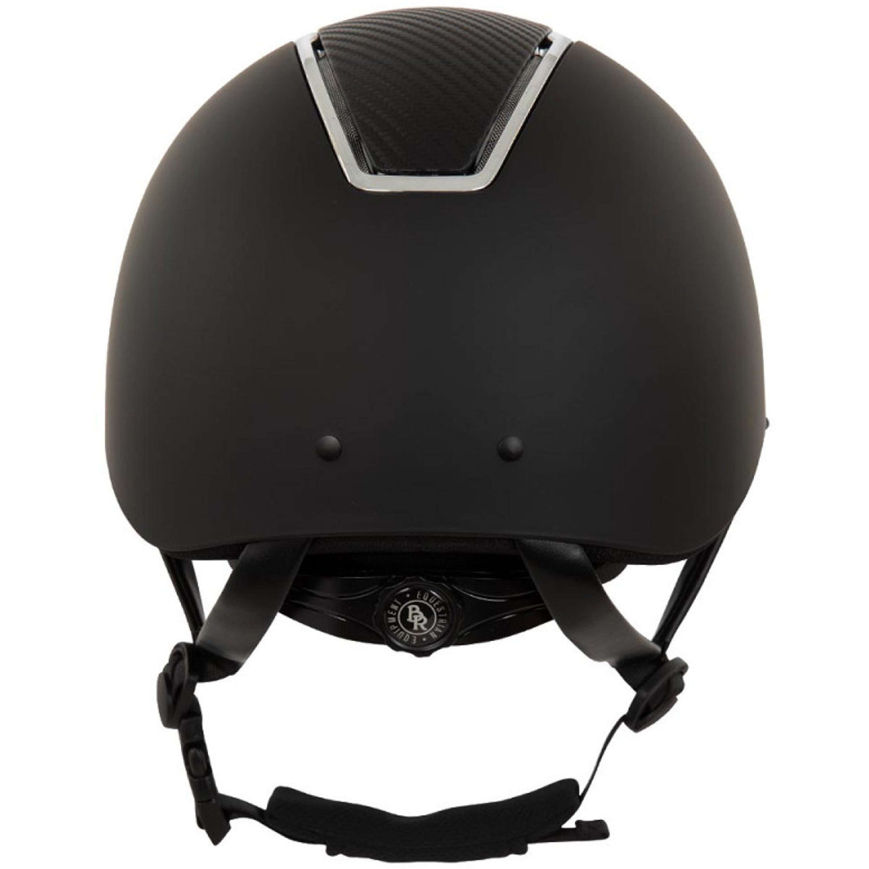 Kask jeździecki BR Omega malowany Czarny/Chromowany