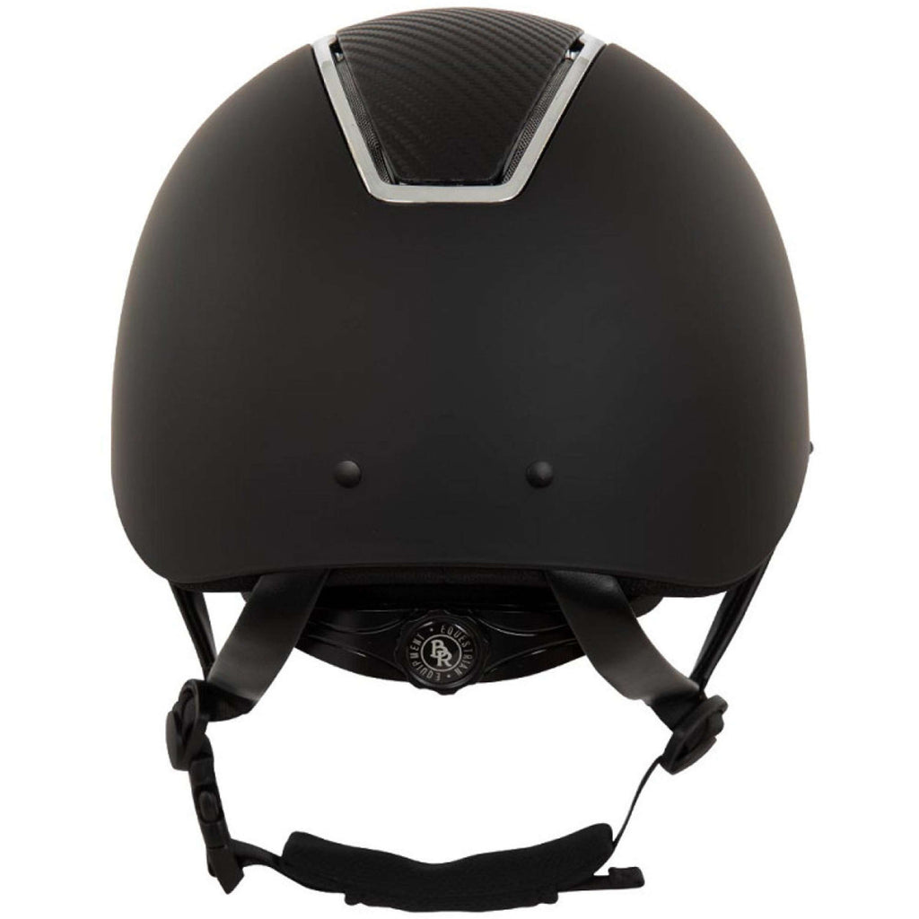 Kask jeździecki BR Omega malowany Czarny/Chromowany