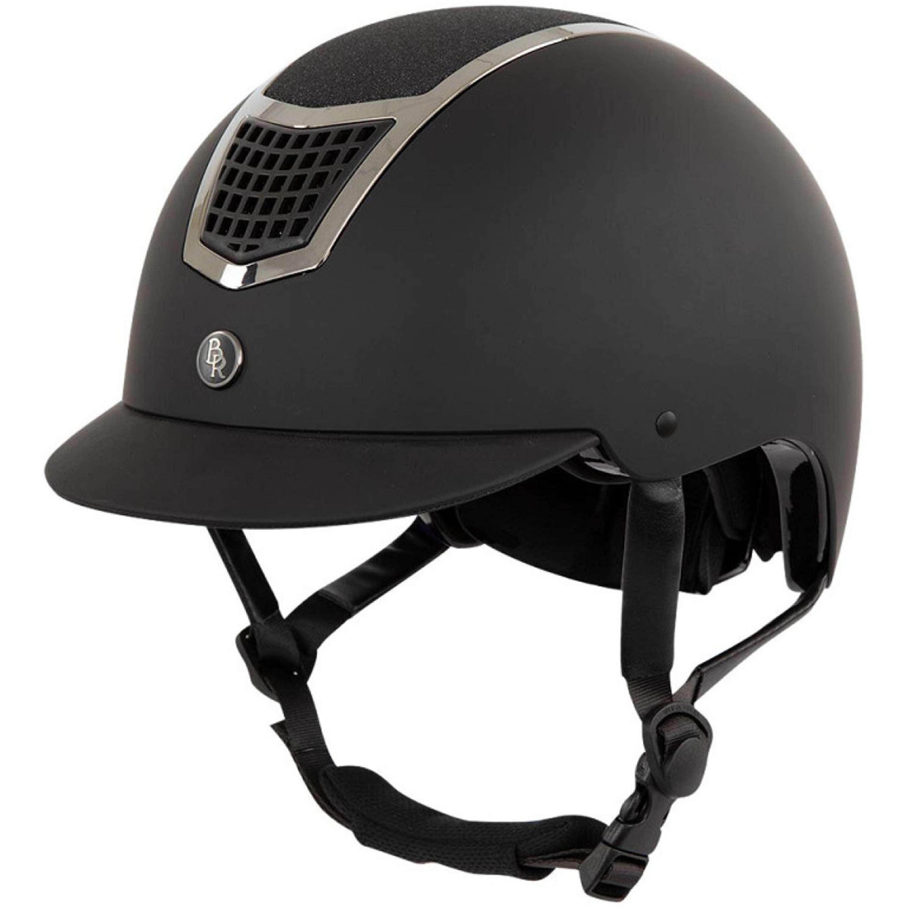 Kask jeździecki BR Lambda brokat czarny/stalowoszary