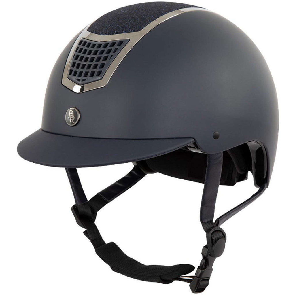 BR Kask Jeździecki Lambda Brokat Navy/Gunmetal