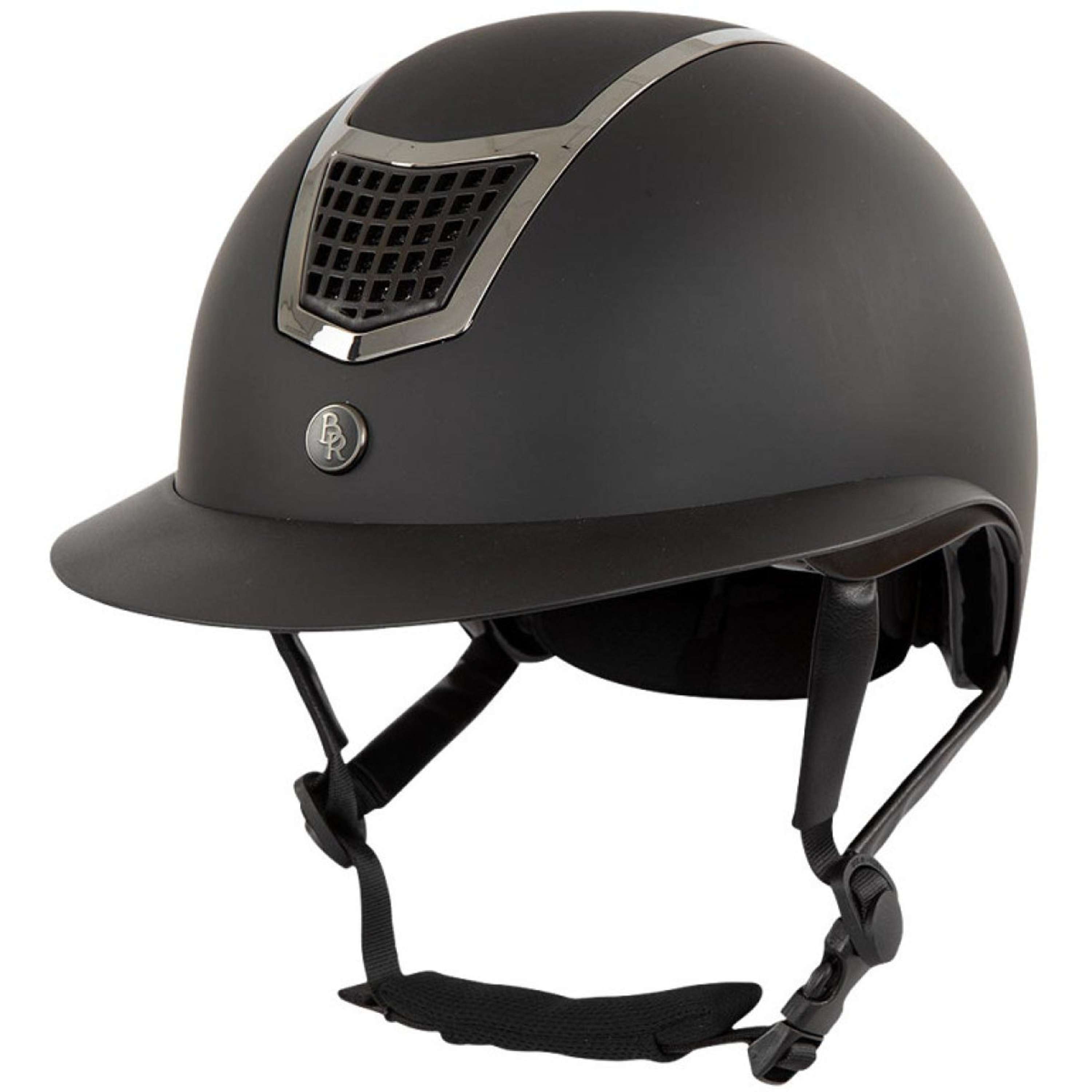 BR Kask Jeździecki Lambda Plus Painted Czarny/Stalowoszary