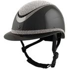 BR Kask jeździecki Theta Plus Dazzling Glamourous Glossy czarny/stalowoszary