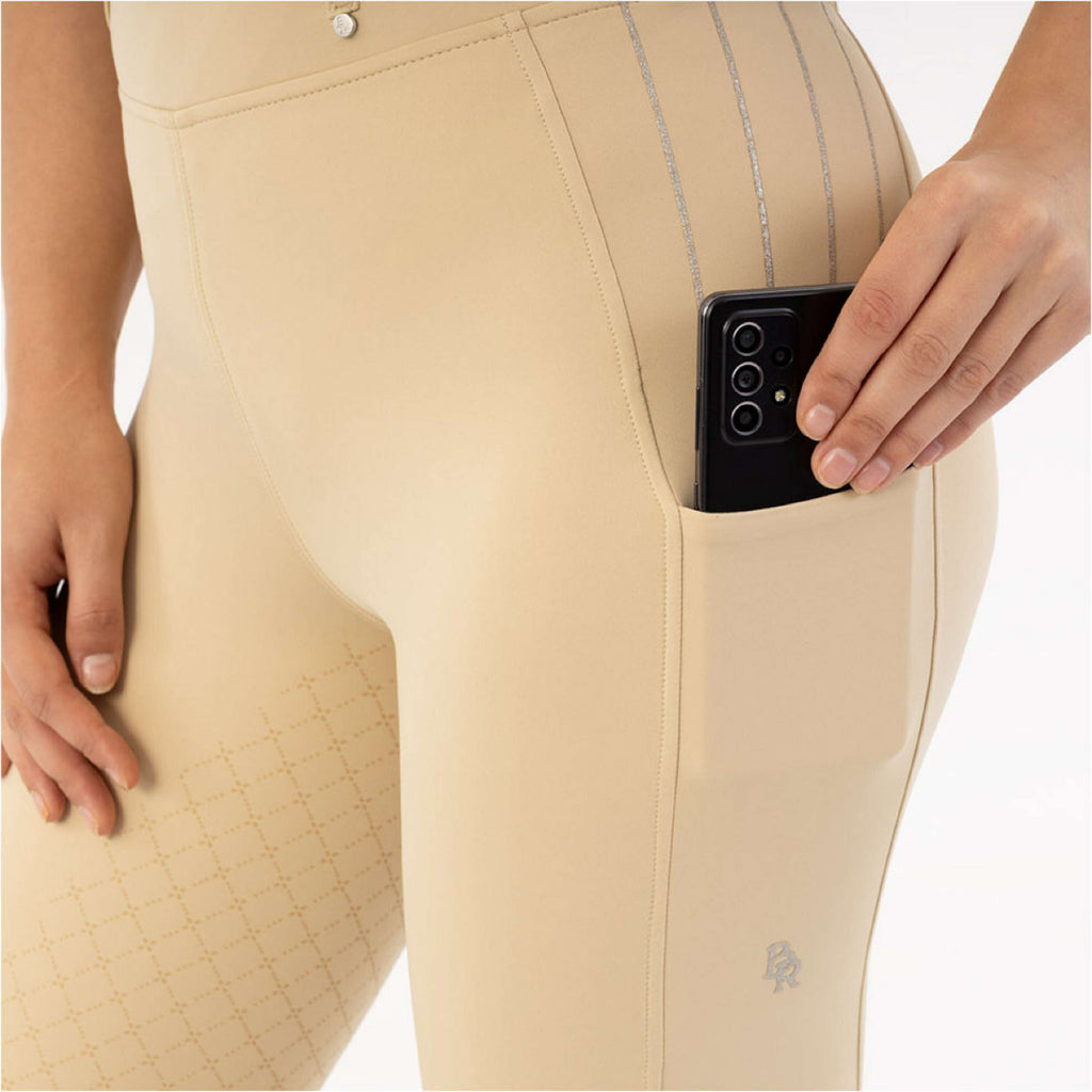 BR Legginsy Jeździeckie Kelly Full Grip Safari
