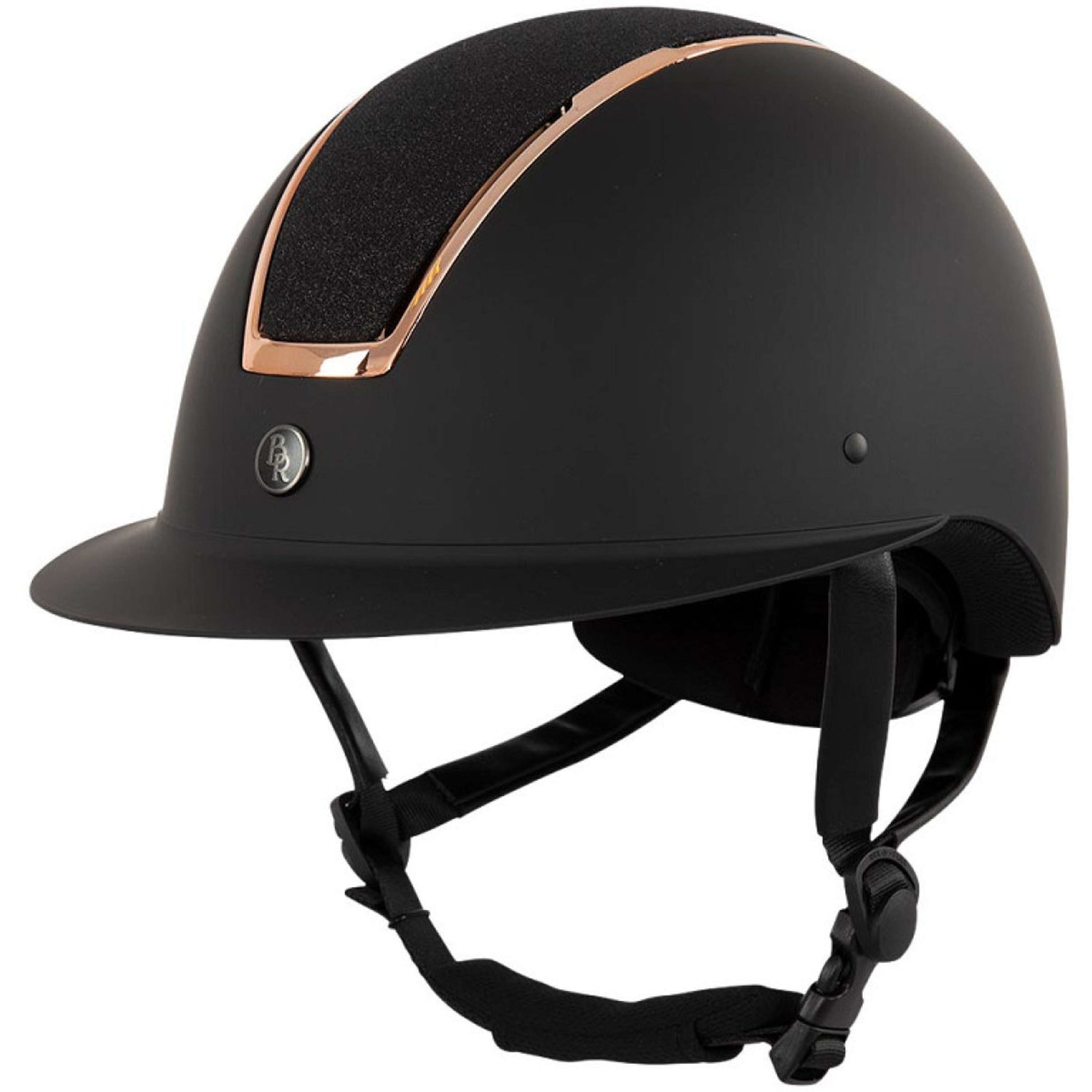 BR Kask Jeździecki Omega Painted Glitter Czarny/Różowy