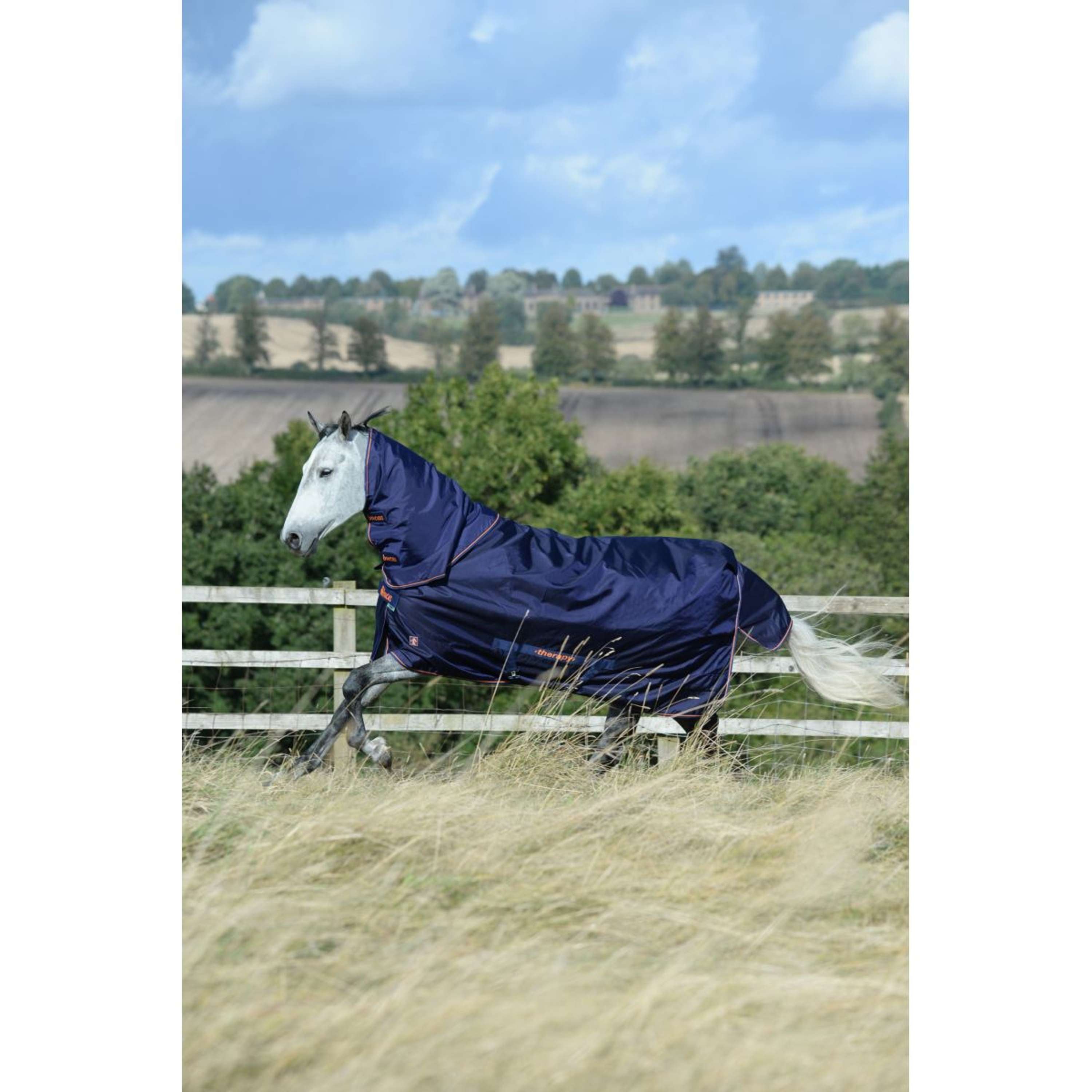 Bucas Therapy Turnout Neck Granatowy/Pomarańczowy