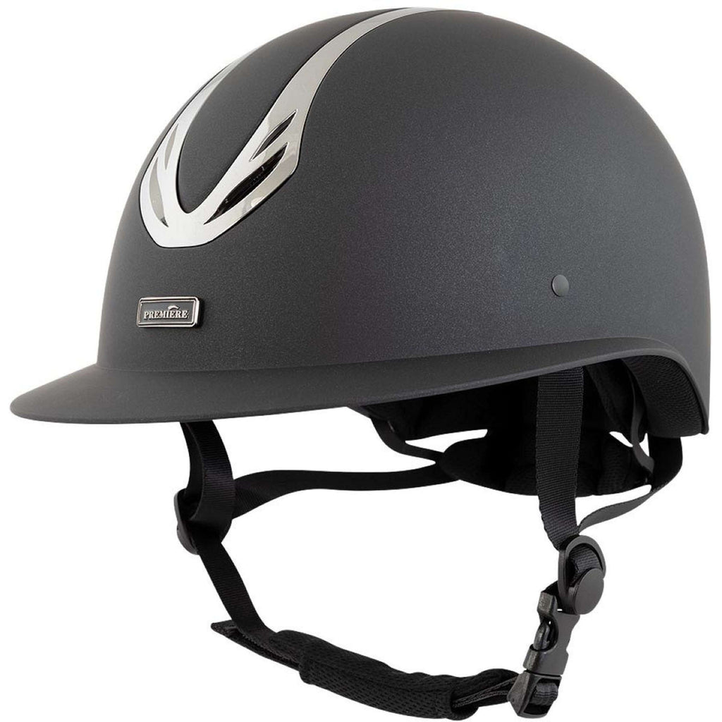 Premiere Kask Jeździecki Ambrosia Czarny/Stalowoszary
