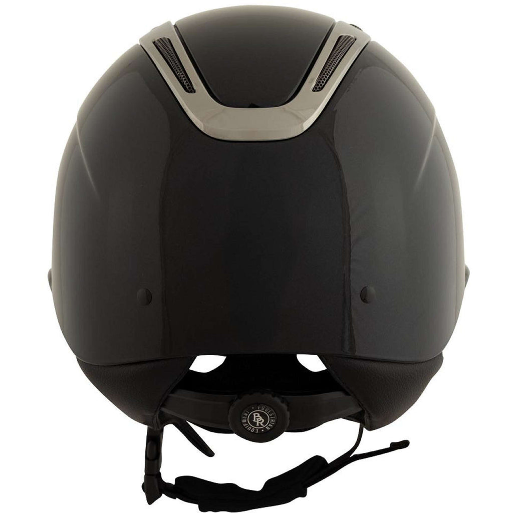 BR Kask Jeździecki Zeta Serene Shine Czarny/Stalowoszary