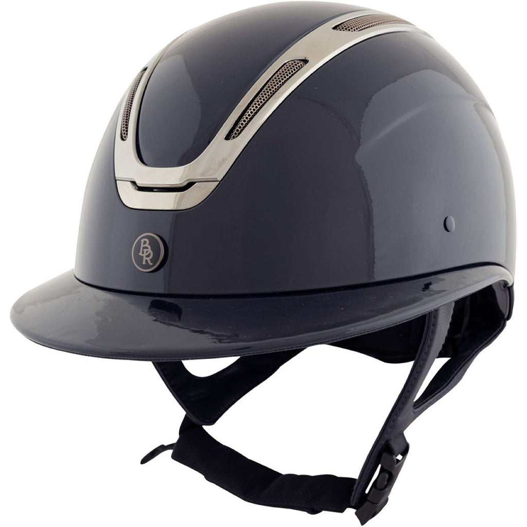 BR Kask Jeździecki Zeta Serene Shine Ciemnogranatowy/Gunmetal