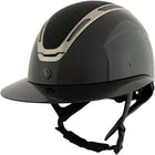 BR Kask Jeździecki Zeta Lumina Polo Czarny/Stalowoszary