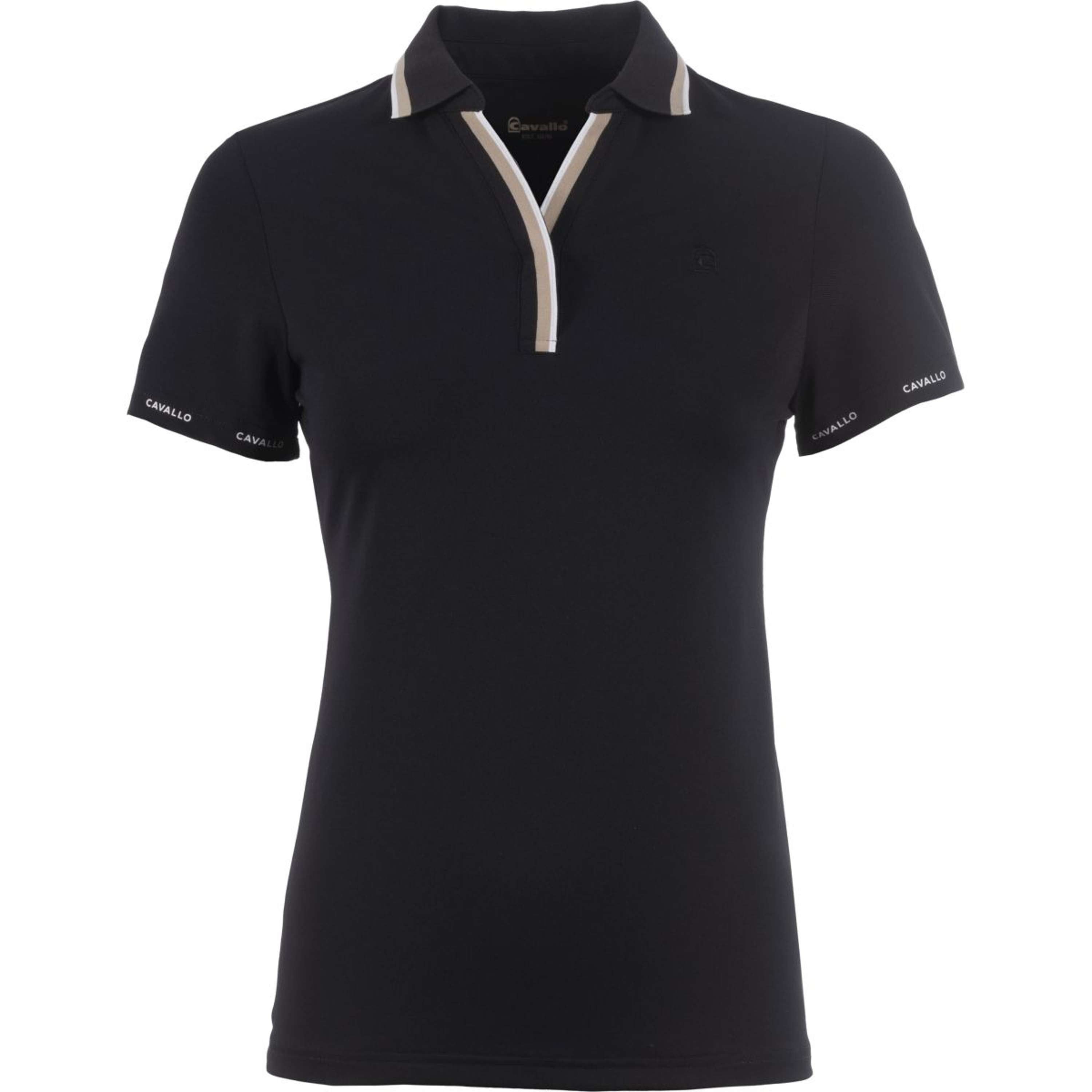 Cavallo Poloshirt CavalPique V Neck Czarny