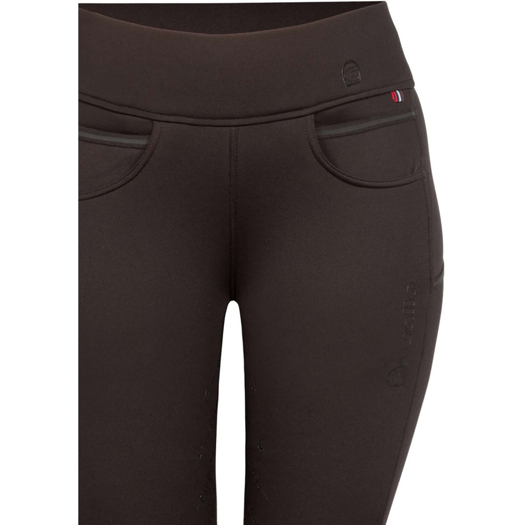 Leginsy jeździeckie Cavallo CavalLiz Grip Rl z pełnym lejem café noir