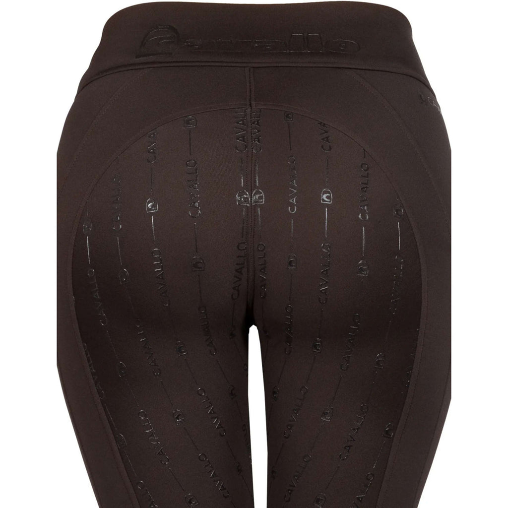 Leginsy jeździeckie Cavallo CavalLiz Grip Rl z pełnym lejem café noir