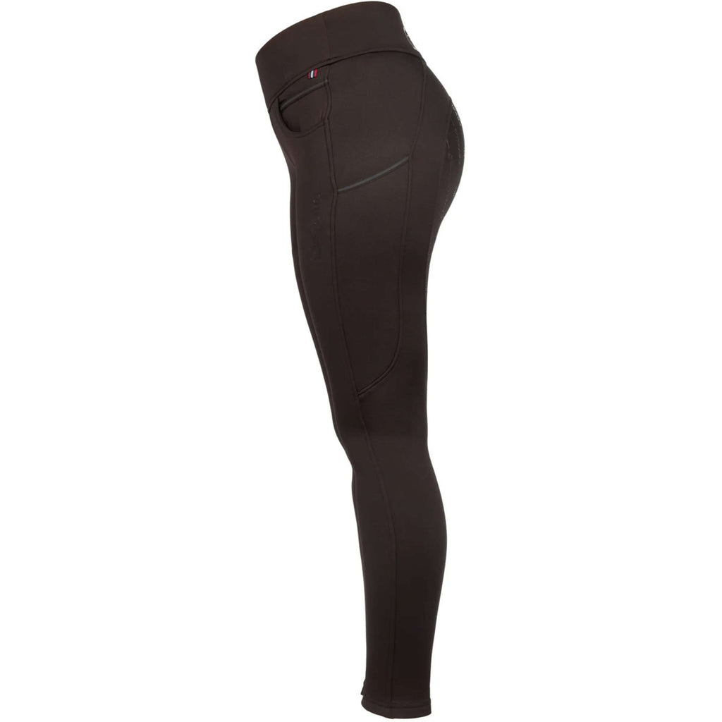 Leginsy jeździeckie Cavallo CavalLiz Grip Rl z pełnym lejem café noir