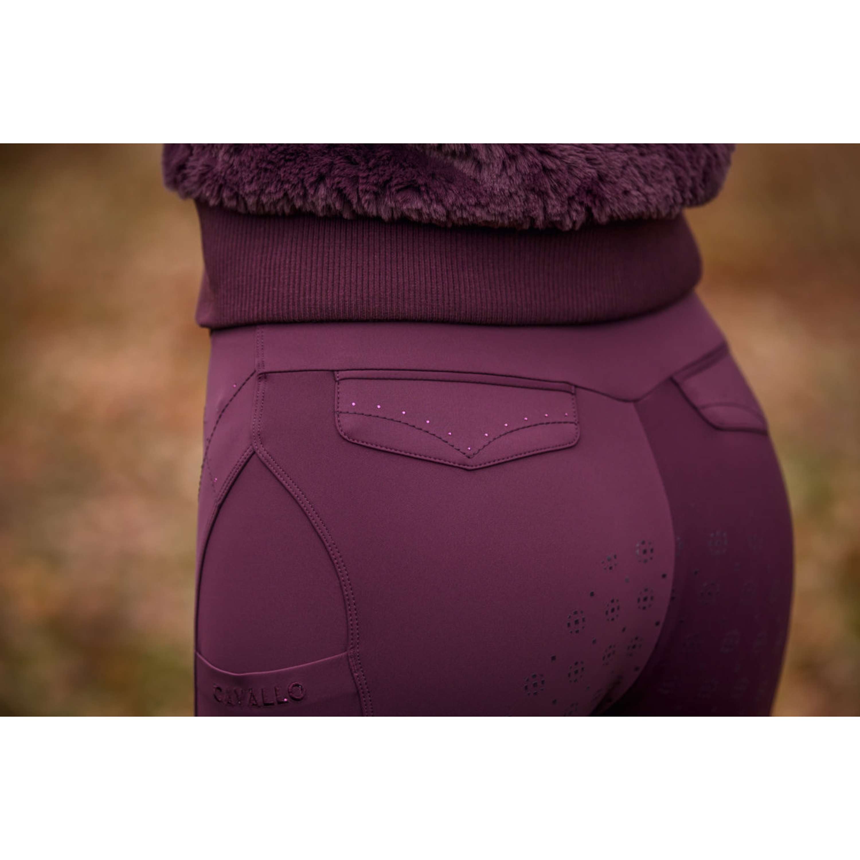 Cavallo Bryczesy CavalCandera Grip Mobile Full Grip Dusty Plum
