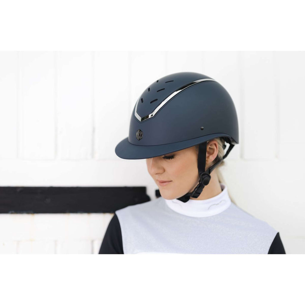 Kask jeździecki Charles Owen Kylo Wide Peak Navy Matte/Pewter
